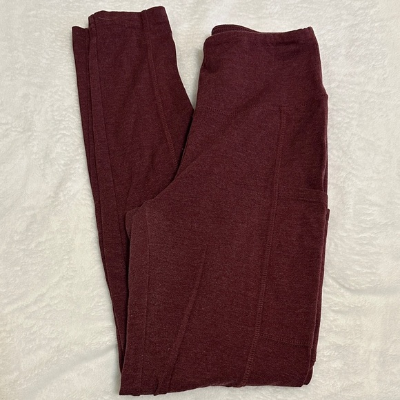 Hippie Rose Burgundy Leggings - Picture 1 of 4